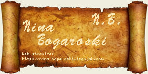 Nina Bogaroški vizit kartica